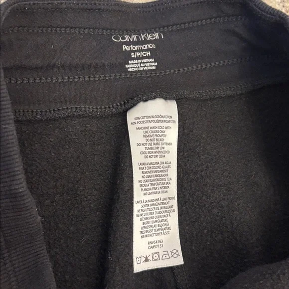 ♥️ WOMENS Calvin Klein BLACK Joggers with White Drawcord AND LOGO! - Picture 4 of 5